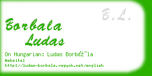 borbala ludas business card